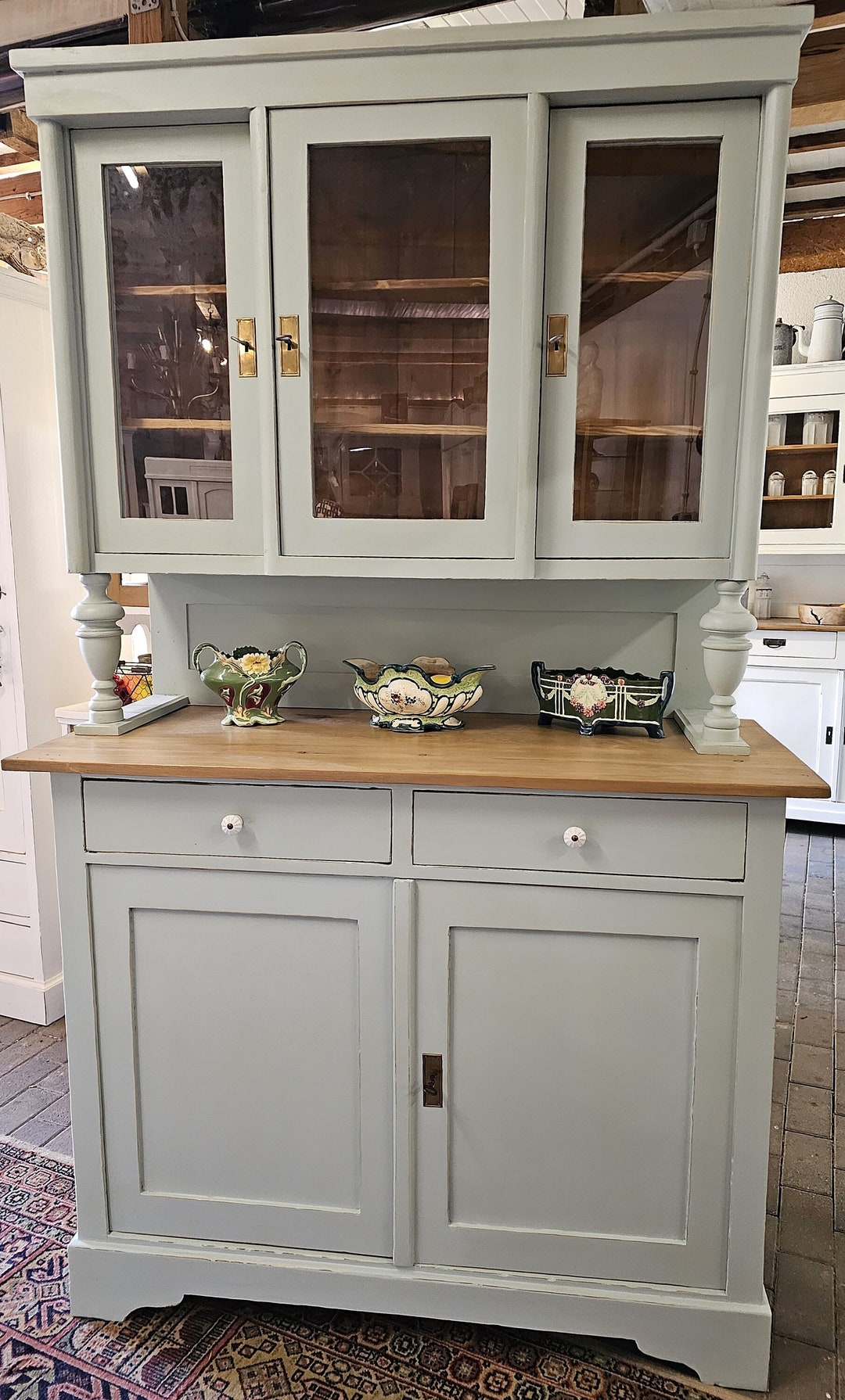 Antique Buffet Kitchen Buffet Softwood Kitchen Cabinet Light - Etsy