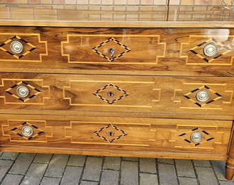 Antike Kommode Nussbaum Anrichte Sideboard um 1820