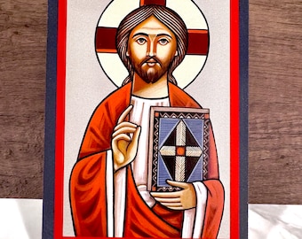 Coptic Orthodox Icon of Jesus Christ the Teacher - 5x7
