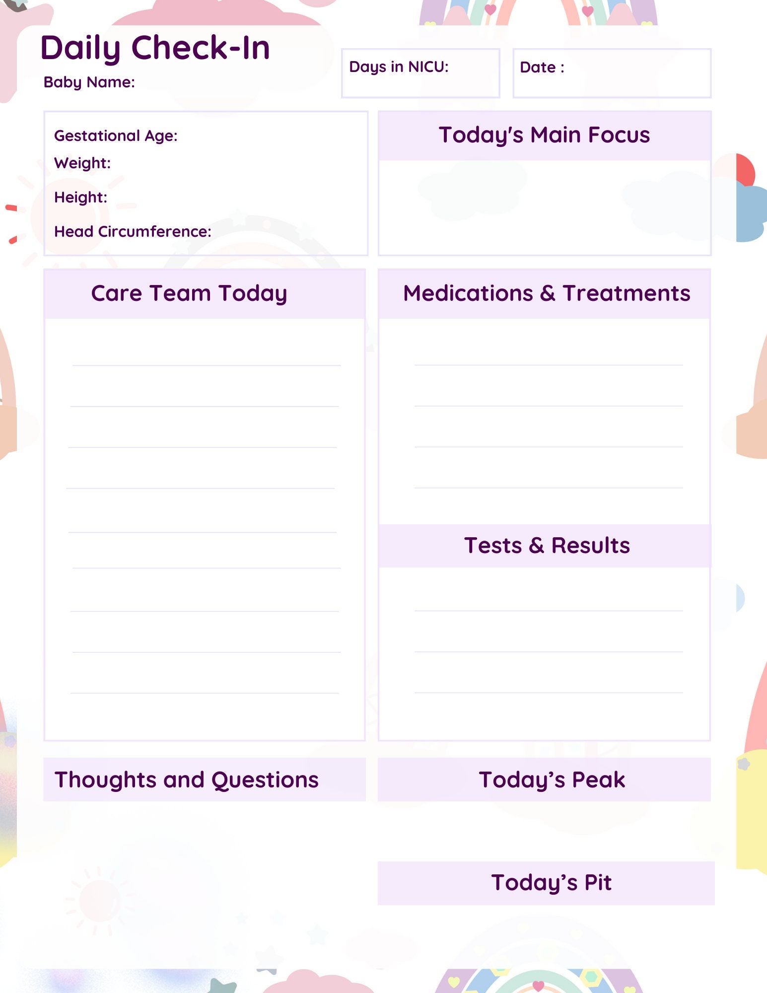 NICU Journal NICU Baby Gift Printable Download Nicu Baby Book Preemie