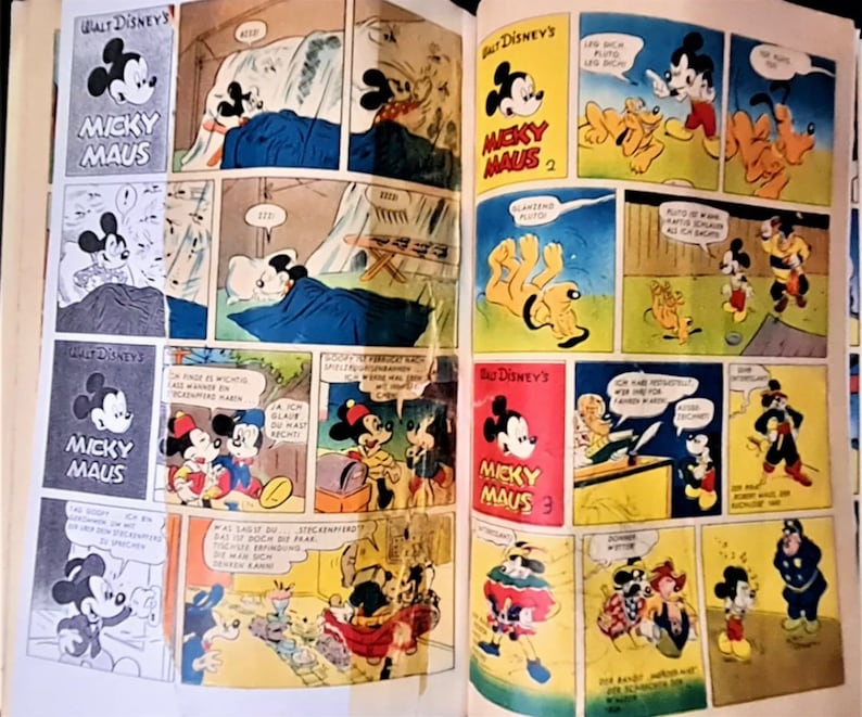 Micky Mouse stripboek nr. 1, originele eerste editie uit 1951, in uitstekende staat afbeelding 6