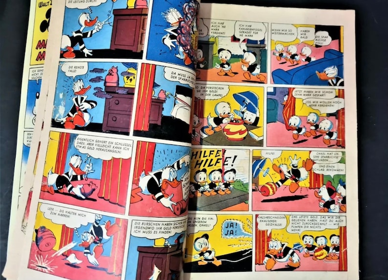 Micky Mouse stripboek nr. 1, originele eerste editie uit 1951, in uitstekende staat afbeelding 4