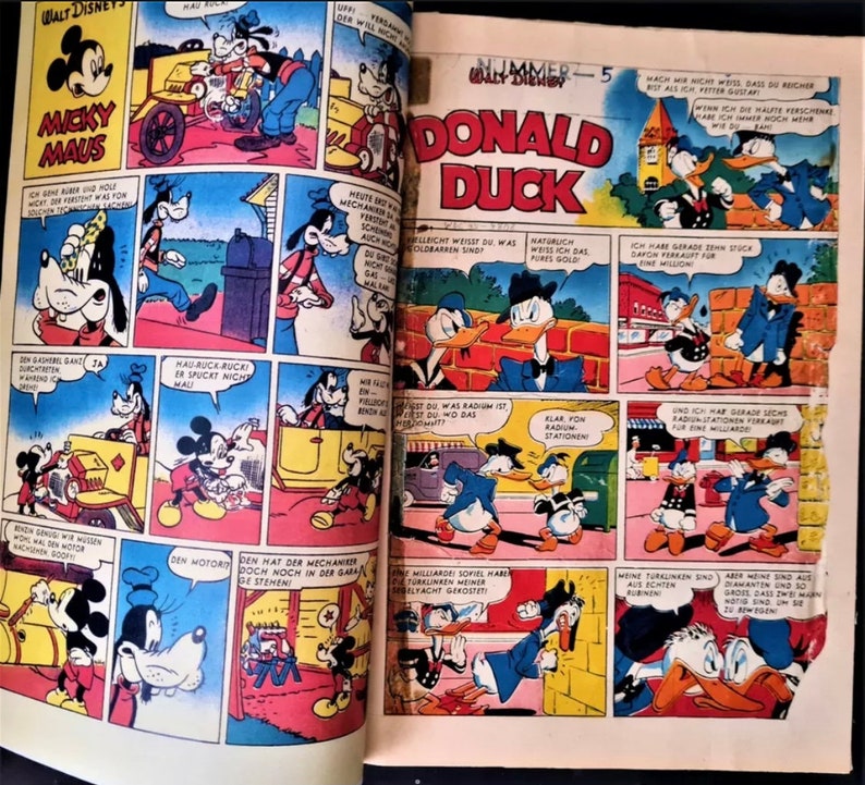 Micky Mouse stripboek nr. 1, originele eerste editie uit 1951, in uitstekende staat afbeelding 5