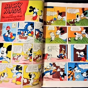 Micky Mouse stripboek nr. 1, originele eerste editie uit 1951, in uitstekende staat afbeelding 3