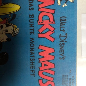 Micky Mouse stripboek nr. 1, originele eerste editie uit 1951, in uitstekende staat afbeelding 9