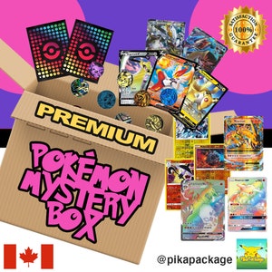 Caja misteriosa de cartas Pokémon PREMIUM: 2 GX, V, Vmax o arte completo GARANTIZADOS
