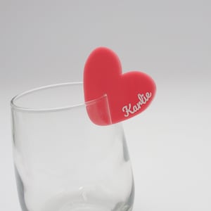 Personalized Heart Drink Tags - Set of 25 - Party Favors
