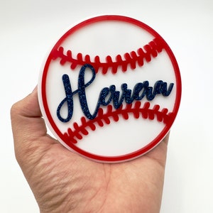 Baseball Bag Tag - Individueller Name Sport Anhänger, langlebiges Bogg Bag Accessoire für sportliche Mama, perfektes Team Mom Geschenk