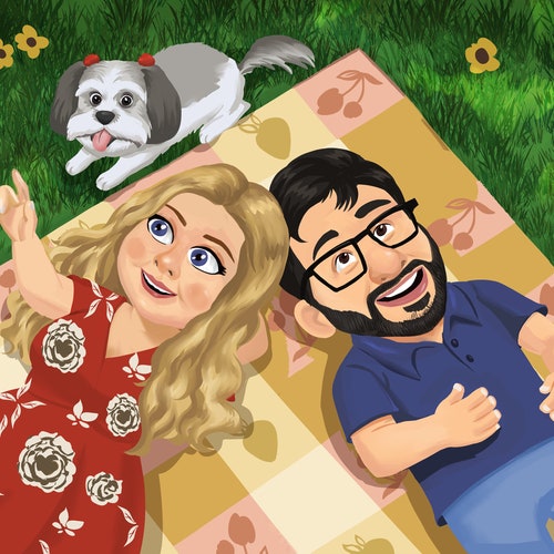 Personalized up Movie Portrait Picnic Scene Carl and Ellie - Etsy Personalized up Movie Portrait Picnic Scene Carl and Ellie - Etsy