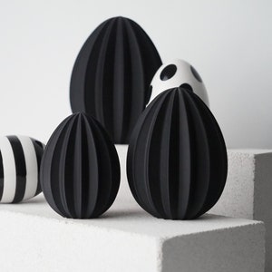 Decorative Easter egg black 3D printing PLA