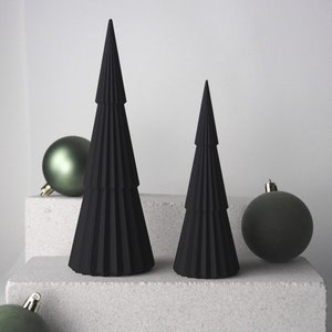 Decorative Christmas tree black 3D printing PLA