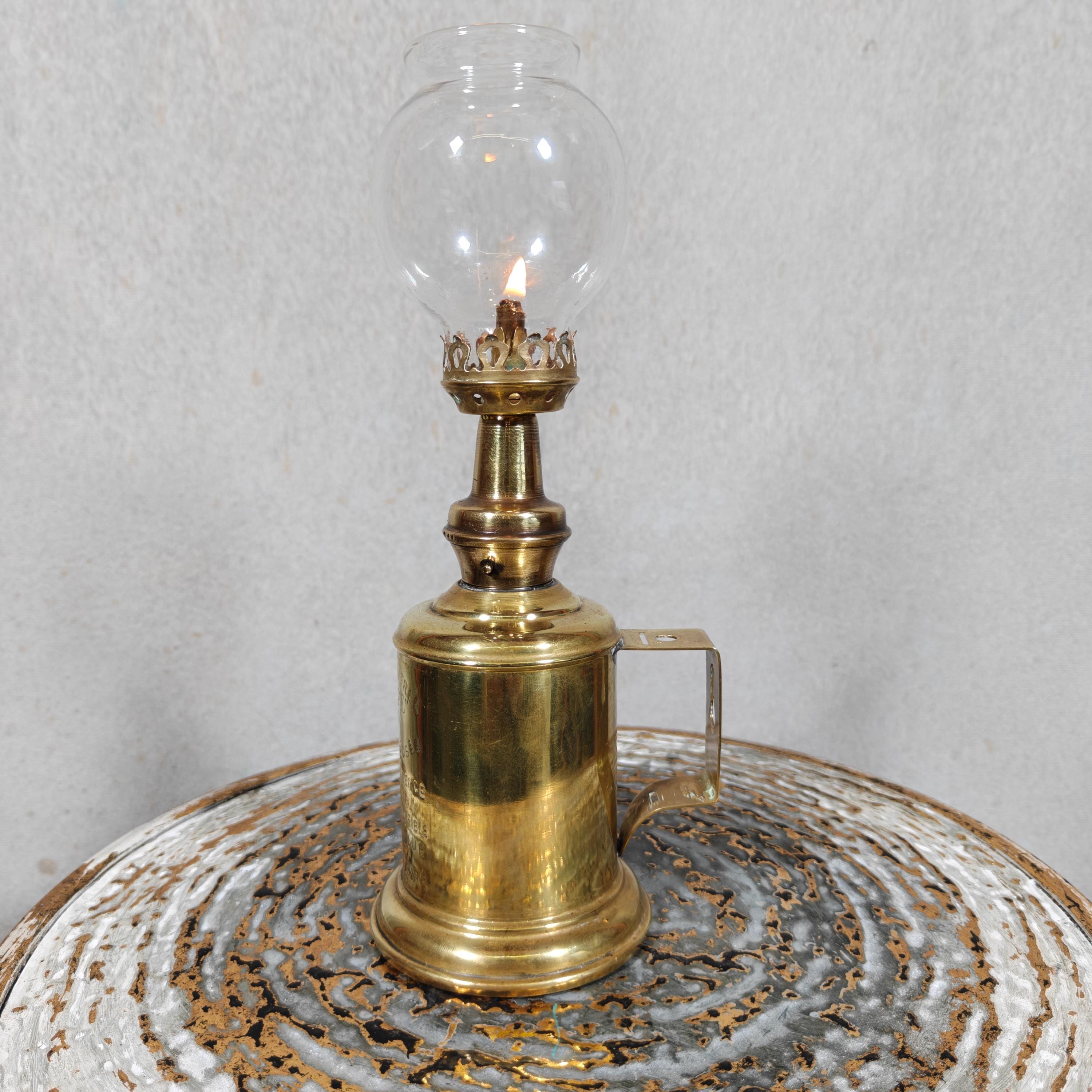 Unique Vintage Oil Lamp, a Pigeon Lamp, From Lampe Olympe, With a