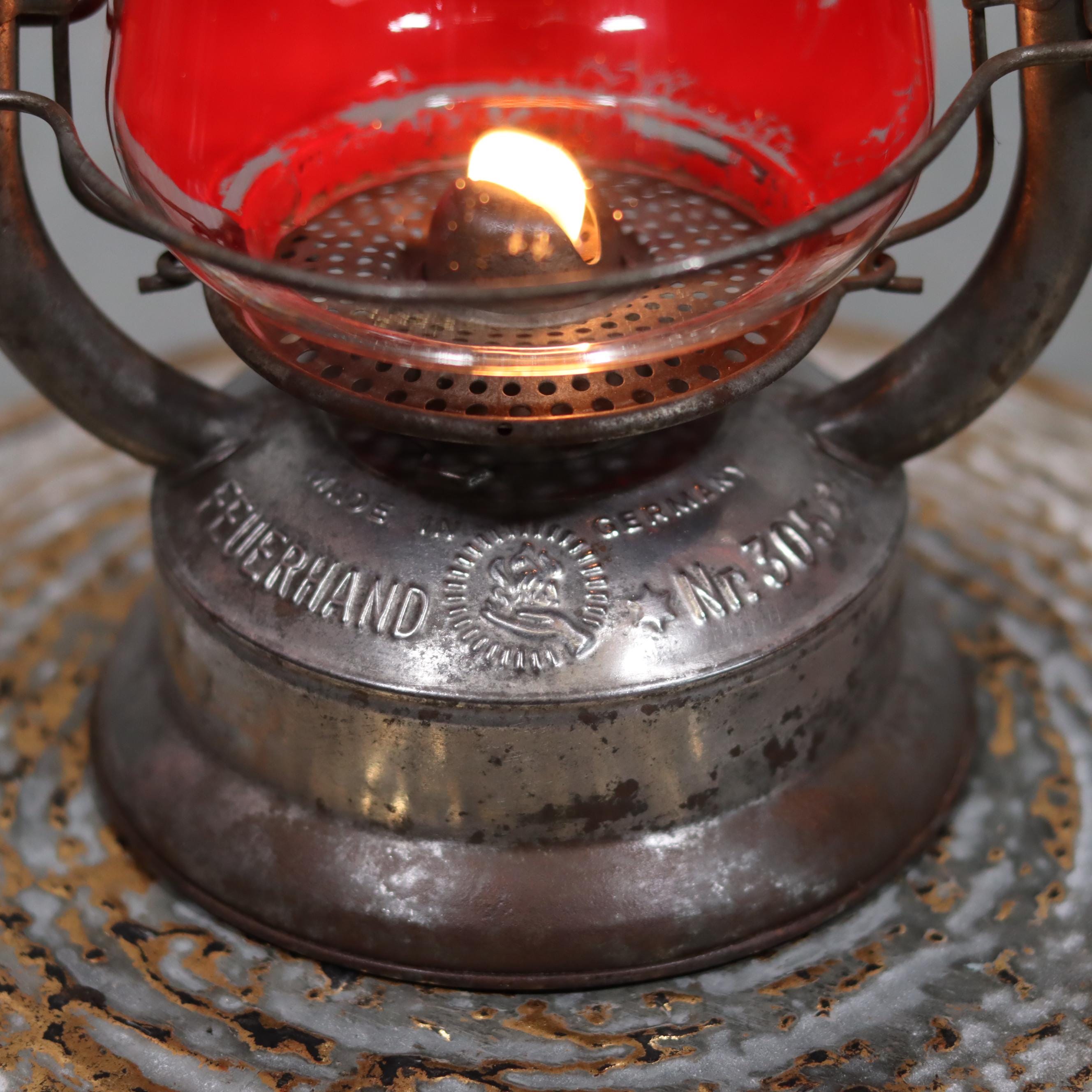 Rare Feuerhand 305 Storm Lamp, German Storm Lantern in Very Good