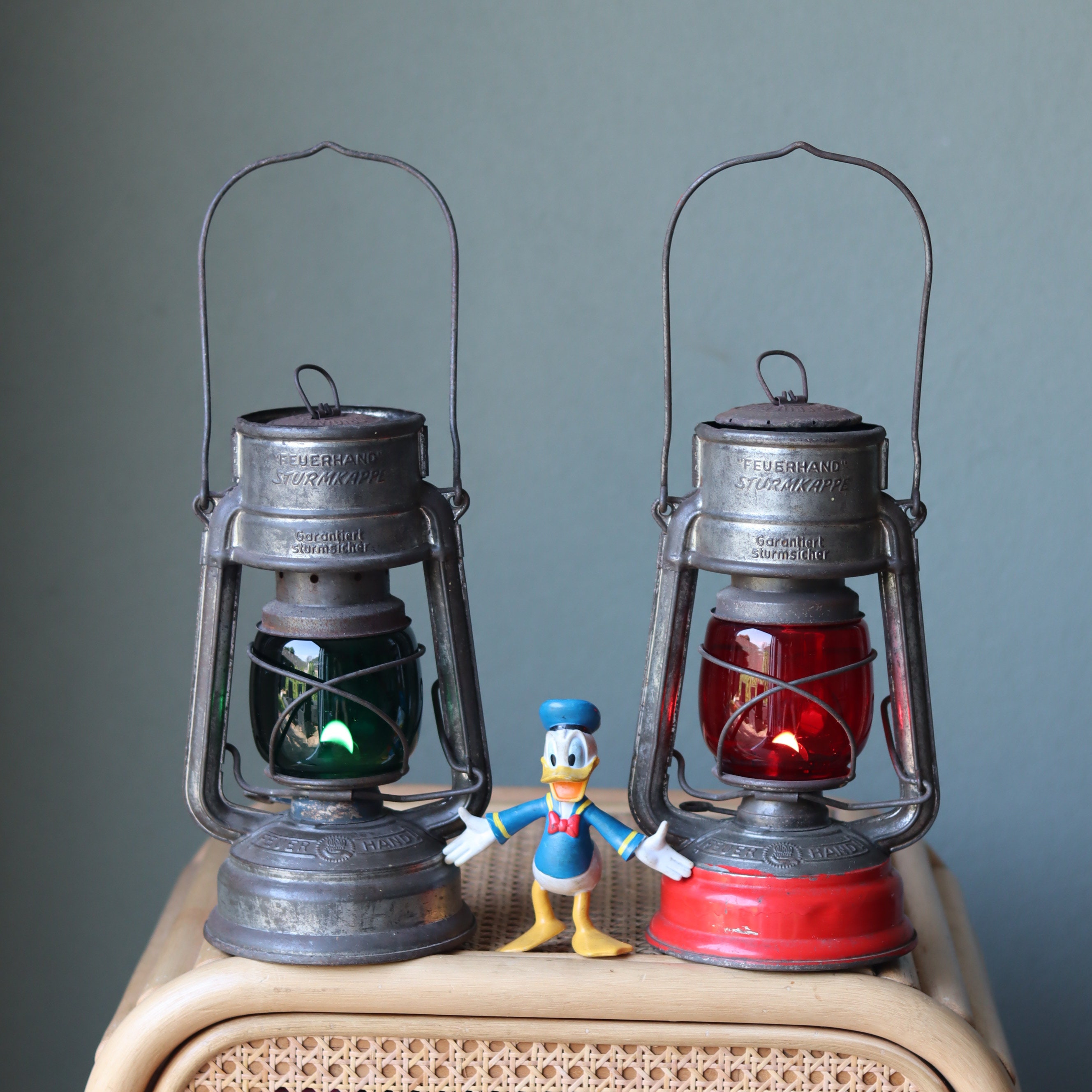 【1970's】FEUERHAND 276 StK Jena glass 1970's】FEUERHAND 276 StK Jena glass Fantastic Set of Two Storm