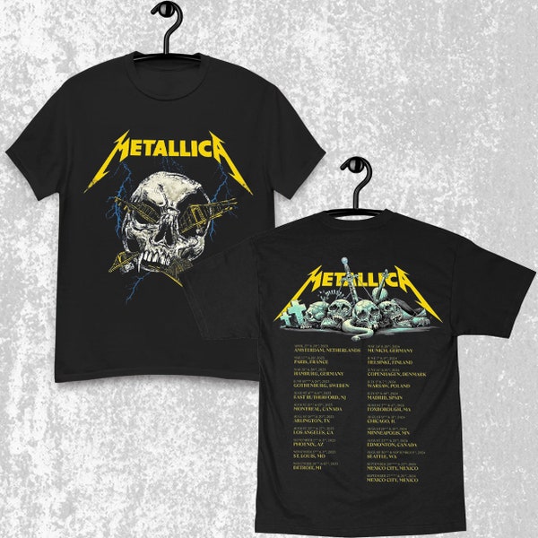 Vintage Graphic Design Metallica 2Sides Shirt