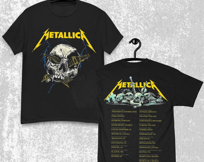 Vintage Graphic Design Metallica 2Sides Shirt