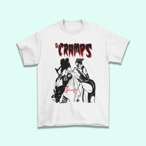 The Cramps Shirt Flame Job Rare 1990s Tour White Unisex T-Shirt