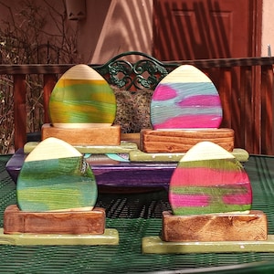 Chonky Handmade Wooden Easter Eggs (petit)