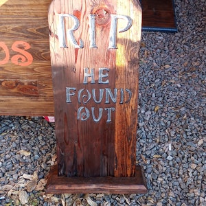 Custom Handmade Wooden Novelty Gravestone