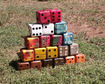 Wooden Yard Dice (Pair)