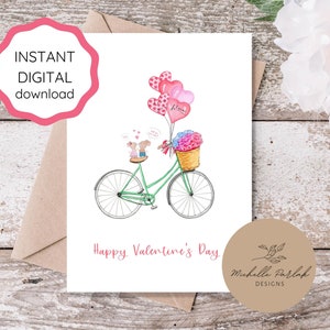 Printable Valentine Card for him/ her,  Cute Valentine&#39;s Day card, Cheesy Valentine, Will You Brie Mine?, Card for Boyfriend or Husband