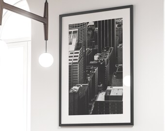 Urbanscape 01 BW - Sydney, Fine Art, Architecture Poster, Large Wall Art Prints, Digital Download, Printable Wall Art, Black and White Print