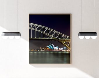Vivid Sydney Opera - Sydney, Opera House, Fine Art, Architecture Poster, Large Wall Art Prints, Digital Download, Printable Wall Art, Night