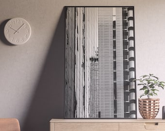 Urbanscape 03 BW - Sydney, Fine Art, Architecture Poster, Large Wall Art Prints, Digital Download, Printable Wall Art, Black and White Print