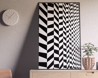 Abstract Pattern 01, Black and White Print, Printable Wall Decor, Large Wall Art Print, Digital Download, Abstract Photography Print