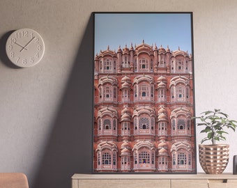 Hawa Mahal 01, Rajasthan City Palace Architecture, Printable Wall Decor, Downloadable Print, Digital Wall Art, Gift for Architecture Lover