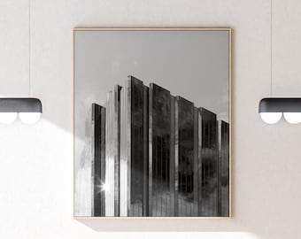 Urbanscape 02 BW - Sydney, Fine Art, Architecture Poster, Large Wall Art Prints, Digital Download, Printable Wall Art, Black and White Print