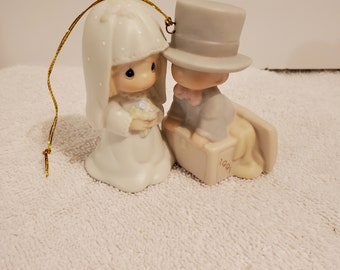Precious Moments Collection "Our First Christmas Together" Miniature Ornament 1991