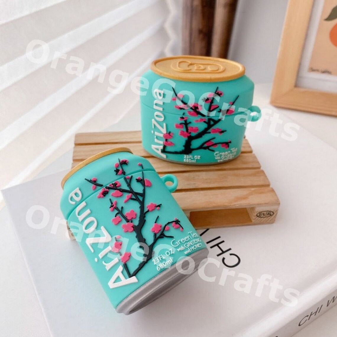 Orange Design 3D Arizona Green Tea Airpod Case Airpod1&2 Pro Etsy