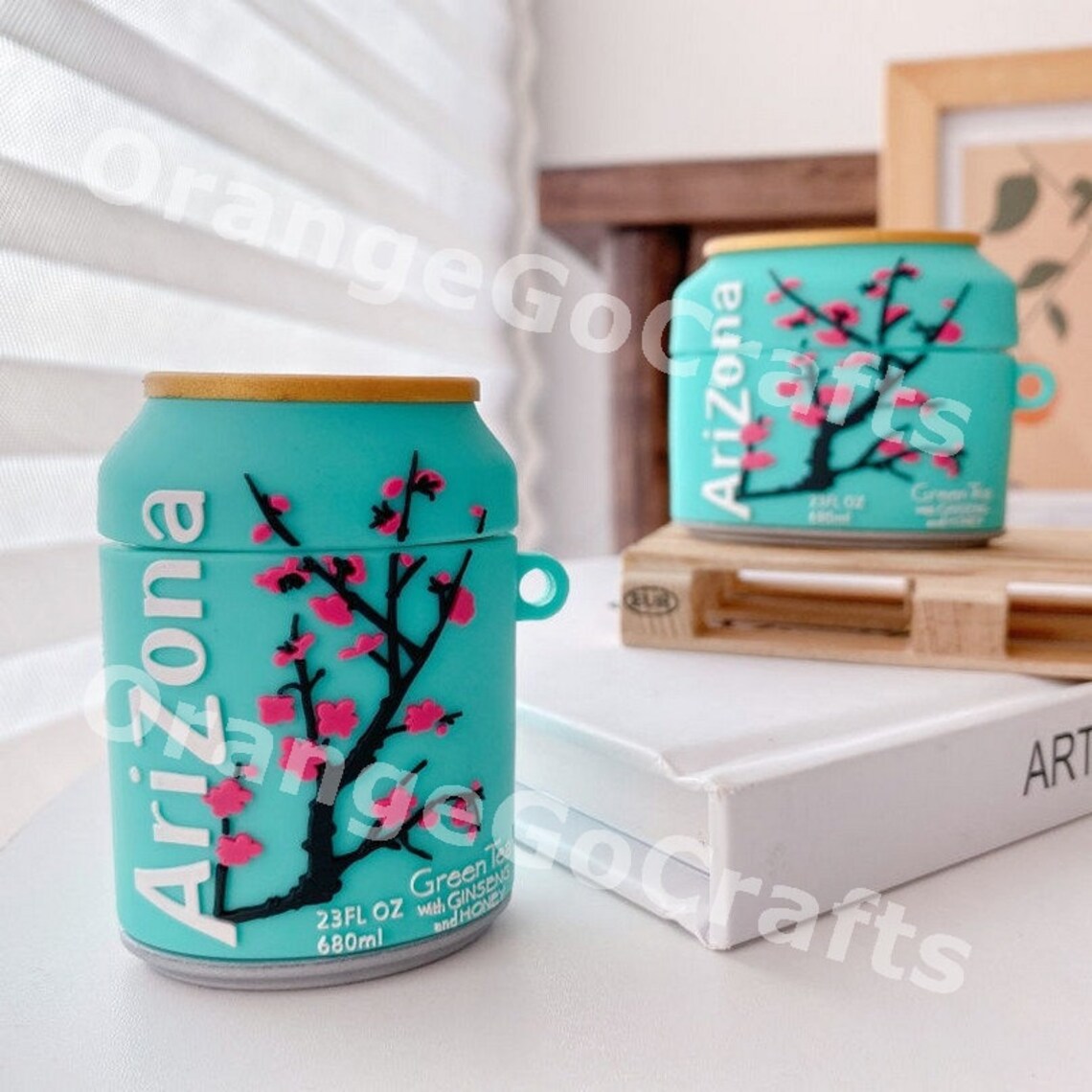 Orange Design 3D Arizona Green Tea Airpod Case Airpod1&2 Pro Etsy