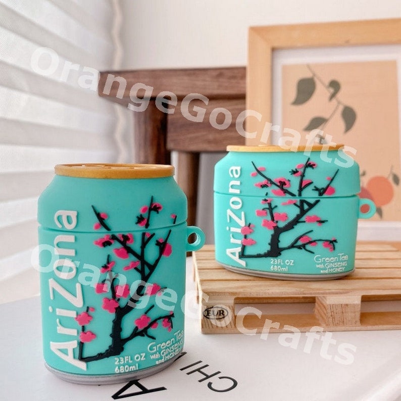 Orange Design 3D Arizona Green Tea Airpod Case Airpod1&2 Pro Etsy