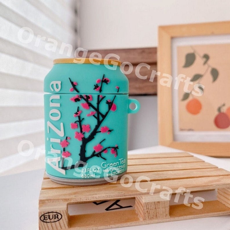 Orange Design 3D Arizona Green Tea Airpod Case Airpod1&2 Pro Etsy