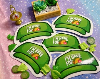 Here For the Tacos Hat Sticker FFXIV