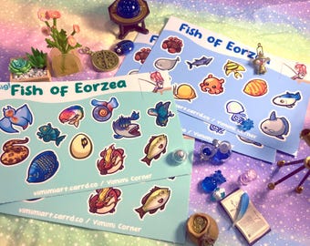 Fish of Eorzea Sticker Sheets
