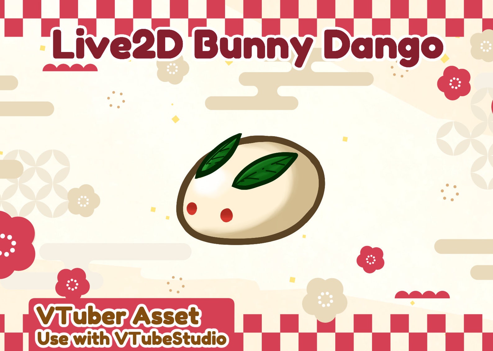 Live 2D Bunny Dango vtuber Asset Etsy