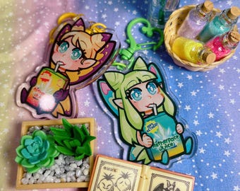 Aetherpact Juice Fairies Acrylic Keychain (FFXIV)