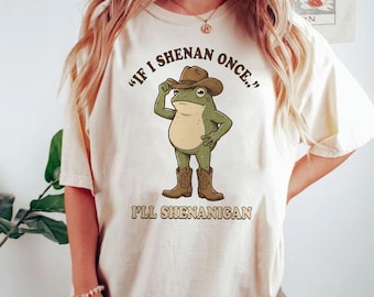 Camiseta "Si hago una travesura, haré una travesura", divertida camiseta con meme de rana vaquera, ropa retro sobre salud mental, atuendo con humor sarcástico.