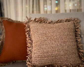 raffia cushion