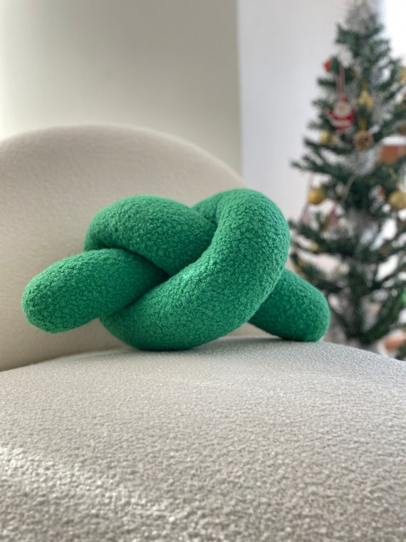 Green Knot Pillow, Love Knot Pillow, Noel Ornament Decor, Best Seller Pillow, luxury home design, Happy Christmas, Xmas gift