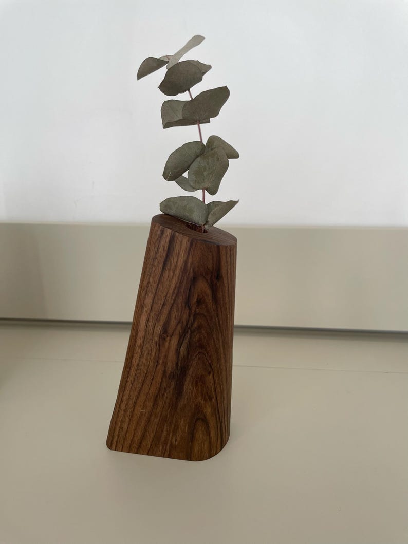 Wooden LARGE Vase Wabi Sabi Japandi Geometric Vase Minimalist