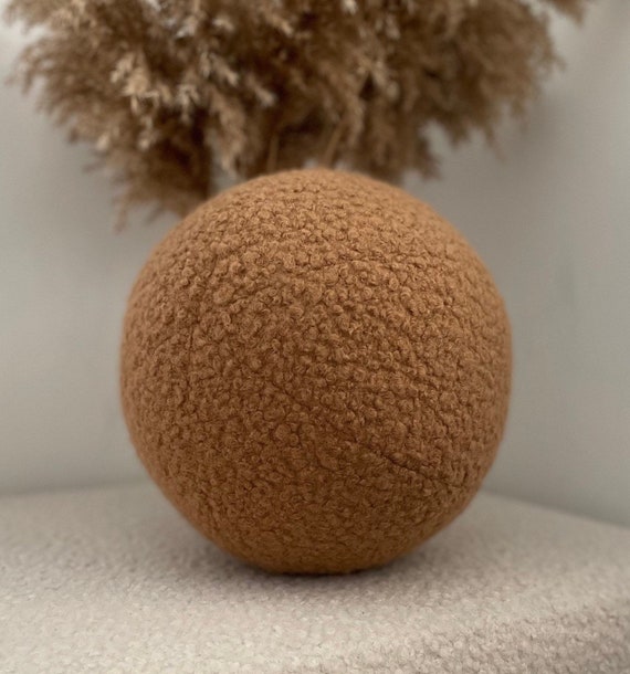 Boucle Peanut Ball Decorative Pillow, Teddy Cushion,Best seller Home Decor,Round Throw Ball Pillow,teddy ball pillow, boucle,fluffy pillow