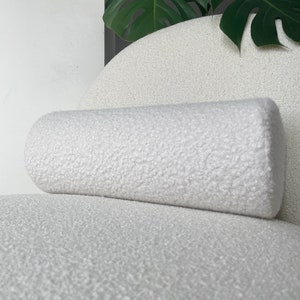 Traversin bouclé - Oreiller confortable - Oreiller best-seller - Coussin long - Oreiller lombaire - Coussin roulé