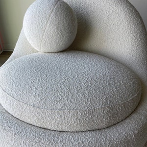 Boucle Ball Decorative Pillow, Teddy Ball Cushion,Best seller Home Decor,modern minimalism, fluffy, scandinavian image 6