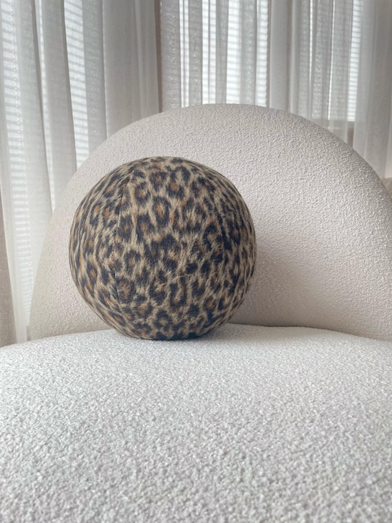 Leopard Sphere Pillow-Ball Decorative Pillow-Best Seller Home Decor-Modern Minimalism-Fluffy
