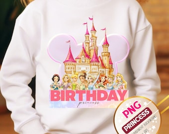 Princess PNG Bundle -Birthday Digital Graphics for Scrapbooking, Decorations, and Creative Projects"