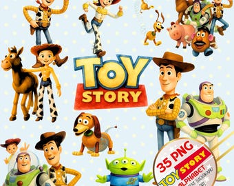 Toy Story Clipart Pack (35 PNG), Toy Story Cartoon Sublimation Clipart (PNG), Toy Story Movie Clipart Collection, Toy Story Party (PNG)